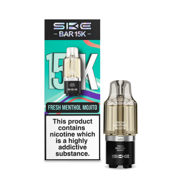 SKE Crystal Bar 15k Prefilled Replacement Pods - Fresh Menthol Mojito
