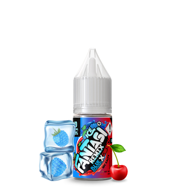 596406 Blue Raspberry X Cherry Ice 10ml Nic Salt Fantasi