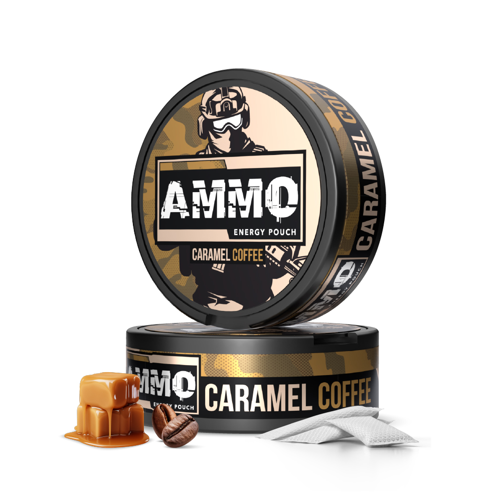 PAP3432 AMMO Caffeine Pouch 100mg Caramel Coffee