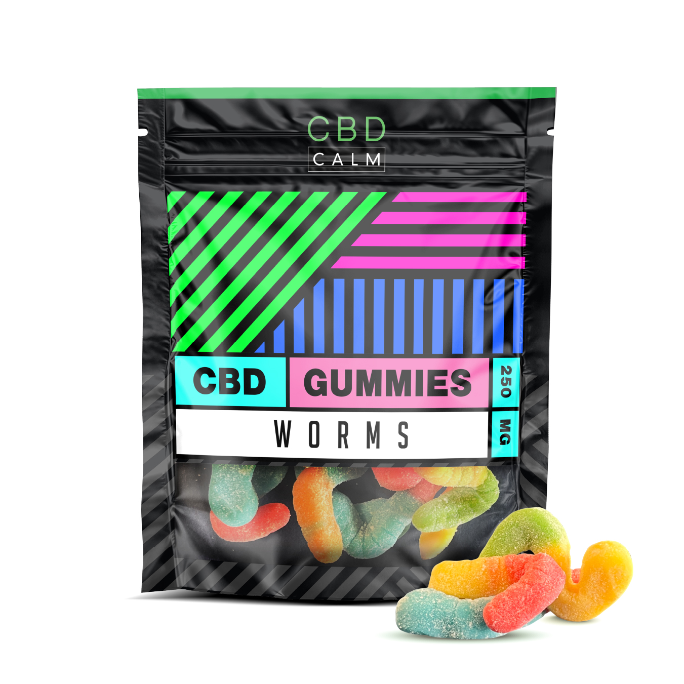 P11061 CBD Calm Worms Gummies Grab Bag 250mg