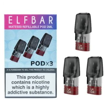P10109 Elf Bar Mate 500 Refillable Pods 3-Pack