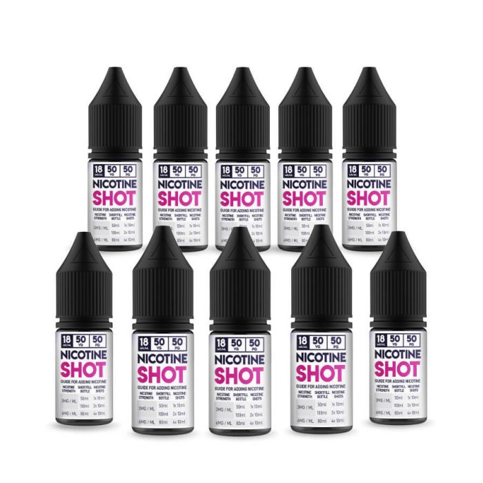 Nicotine Shot 50/50 18mg 10ml (10-Pack) 685573 Nicotine Shot 50/50 18mg 10ml (10-Pack)