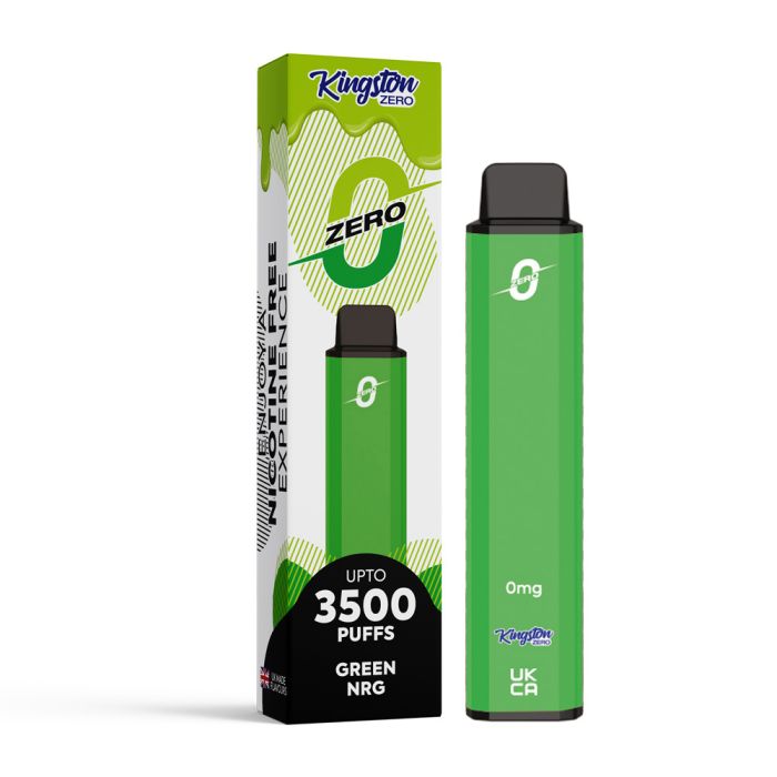 Green NRG - Kingston No Nicotine Disposable Vape 698661 Green NRG- Kingston No Nicotine Disposable Vape