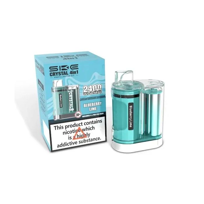 Blueberry Lime SKE Crystal 4 in 1 Prefilled Pod Kit 854824 Blueberry Lime SKE Crystal 4 in 1 Prefilled Pod Kit