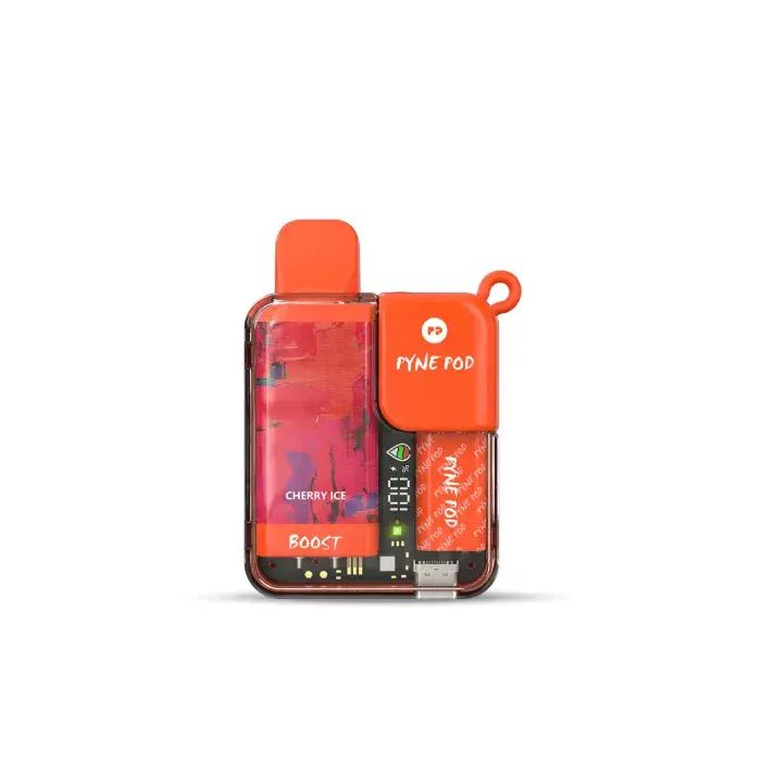 Cherry Ice Pyne Pod Boost 8500 Nicotine-Free Disposable Vape 872315 Cherry Ice Pyne Pod Boost 8500 Nicotine-Free Disposable Vape