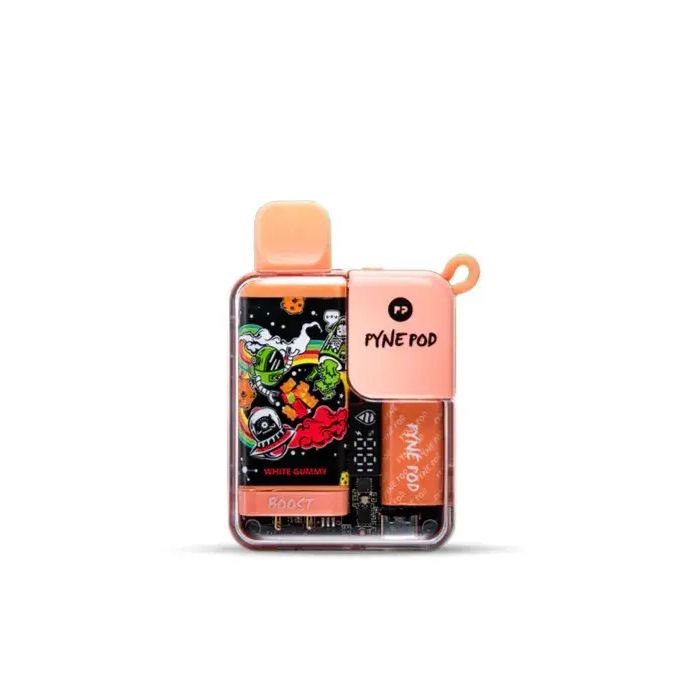 White Gummy Pyne Pod Boost 8500 Nicotine-Free Disposable Vape 872325 White Gummy Pyne Pod Boost 8500 Nicotine-Free Disposable Vape