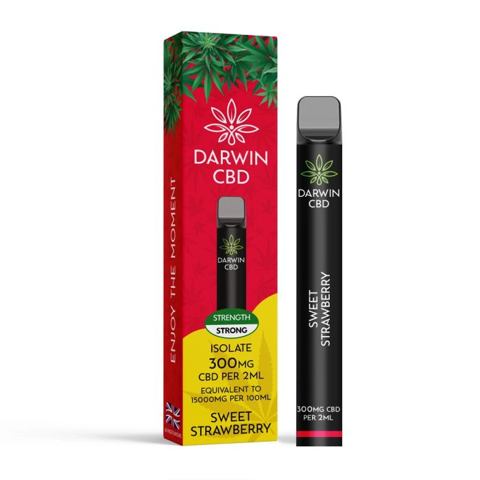 Sweet Strawberry 300mg Disposable Vape Darwin CBD 898367 Sweet Strawberry 300mg Disposable Vape Darwin CBD