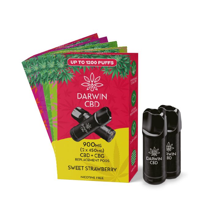 Darwin CBD Prefilled Pod Cartridges 2x 450mg P10784 Darwin CBD Prefilled Pod Cartridges 2x 450mg