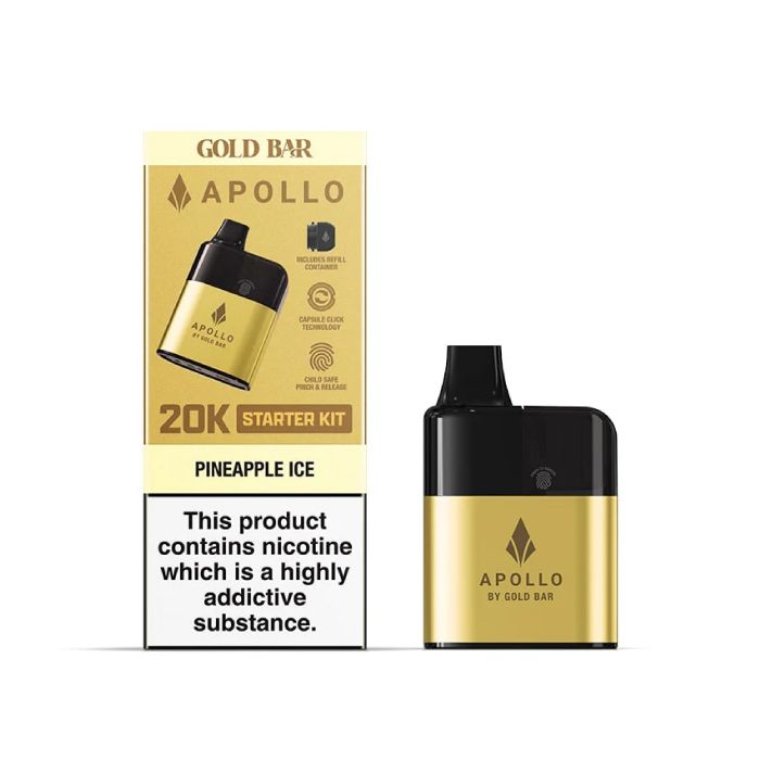 Pineapple Ice Gold Bar Apollo 20k Prefilled Pod Kit P10224 Pineapple Ice Gold Bar Apollo 20k Prefilled Pod Kit