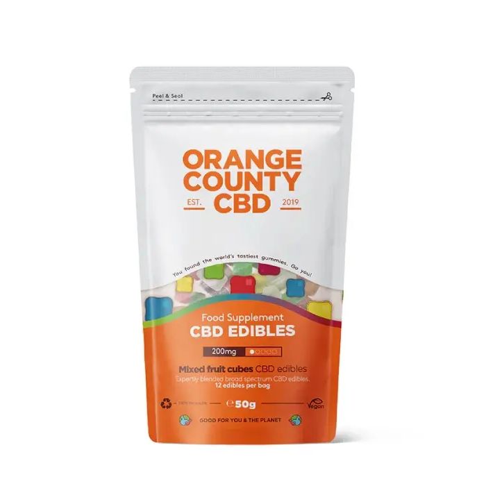 898361 Orange County CBD Mixed Fruit Cubes 200mg