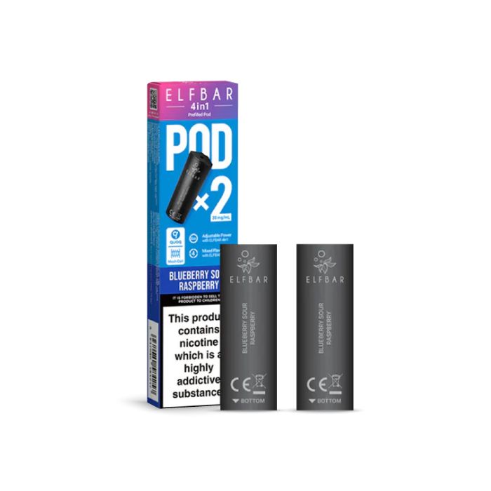 P10074 Blueberry Sour Raspberry Elf Bar 4-in-1 Prefilled Pods | 2-Pack