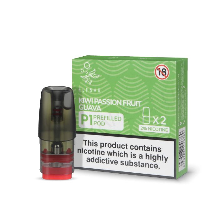 P10108 Kiwi Passion Fruit Guava Elf Bar P1 Prefilled Pods