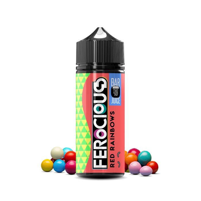 888304 Red Rainbows 50/50 E-Liquid Ferocious Bar Juice