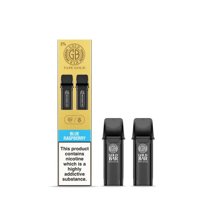 P10095 Blue Raspberry Gold Bar Reload Prefilled Pods