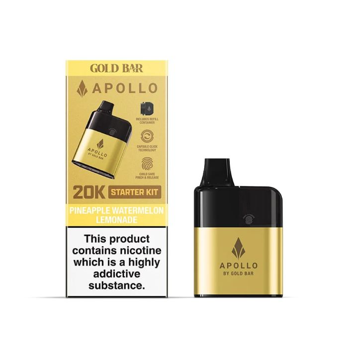 P10222 Pineapple Watermelon Lemonade Gold Bar Apollo 20k Prefilled Pod Kit