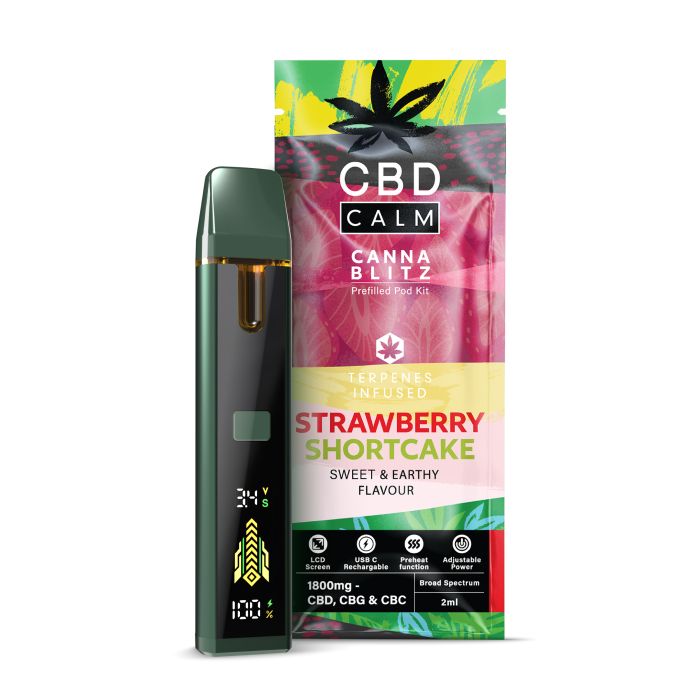 836427 Strawberry Shortcake – CBD Terpenes 1800mg Prefilled Vape | CBD Calm 