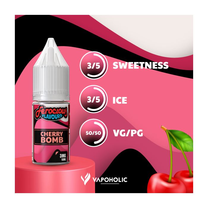 Cherry Bomb 50/50 E Liquid | Ferocious Flavours | Only 1
