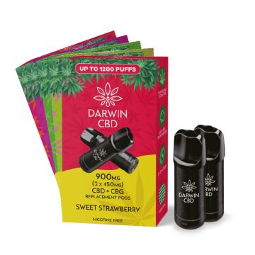P10784 Darwin CBD Prefilled Pod Cartridges 2x 450mg 