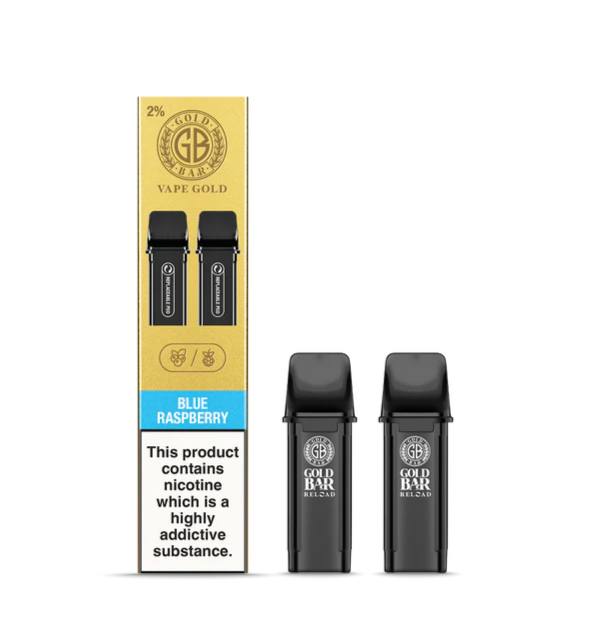P10095 Blue Raspberry Gold Bar Reload Prefilled Pods