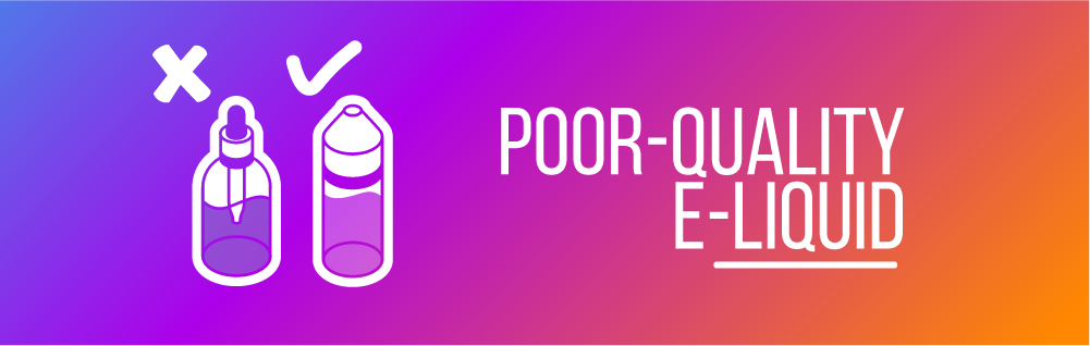 Premium vs low-quality e-liquid bottles highlighting the importance of buying from reputable vape brands