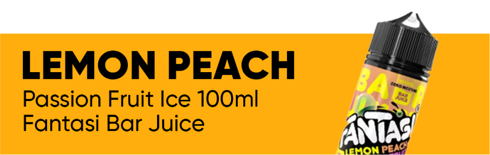 Lemon peach passion fruit ice 1000ml fantasi bar juice