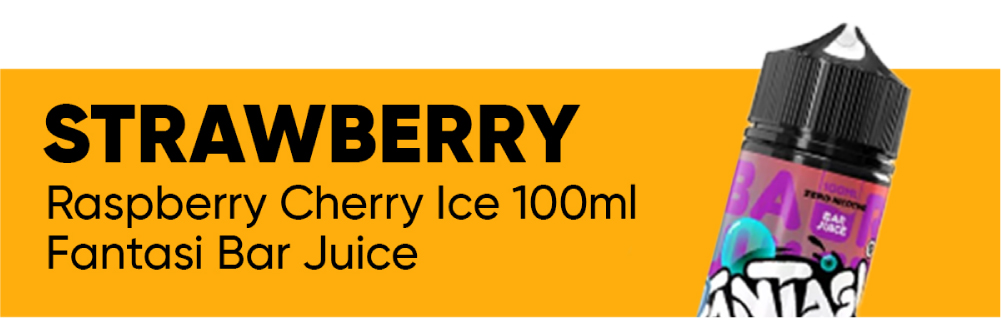 Strawberry raspberry cherry ice 100ml fantasi bar juice