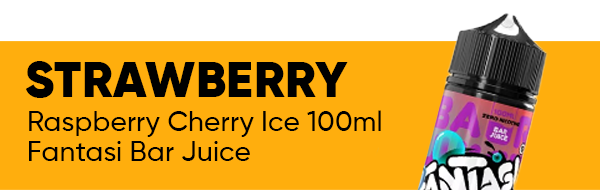 Strawberry raspberry cherry ice 100ml fantasi bar juice
