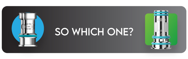 Header image reading "so which one?" showing a 1.2 and a 0.6-ohm VOOPOO coil