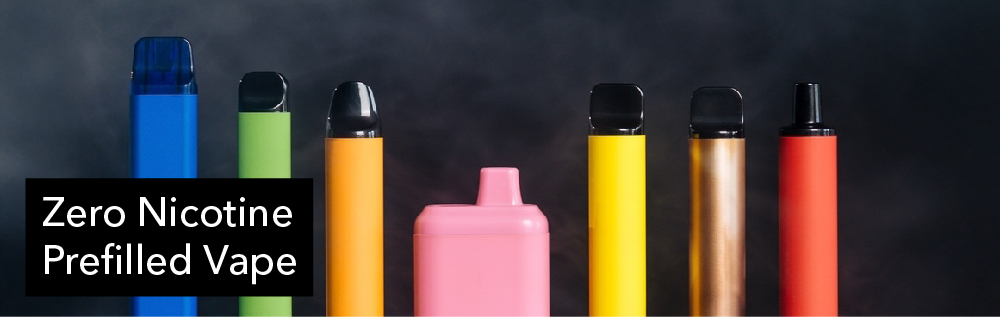 Zero nicotine prefilled vapes collection