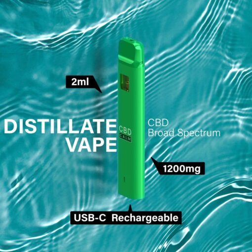 cbd calm natural 1200mg distillate disposable vapes