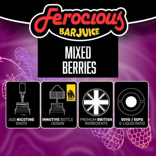 ferocious bar juice mixed berries