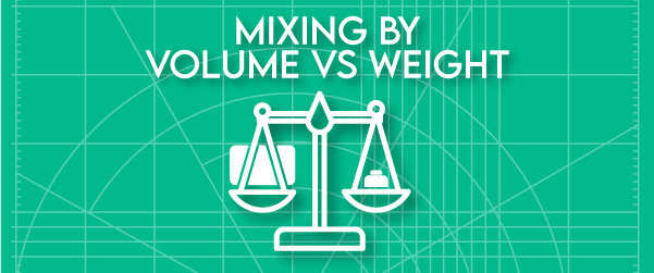 mixing by volume or weight graphic
