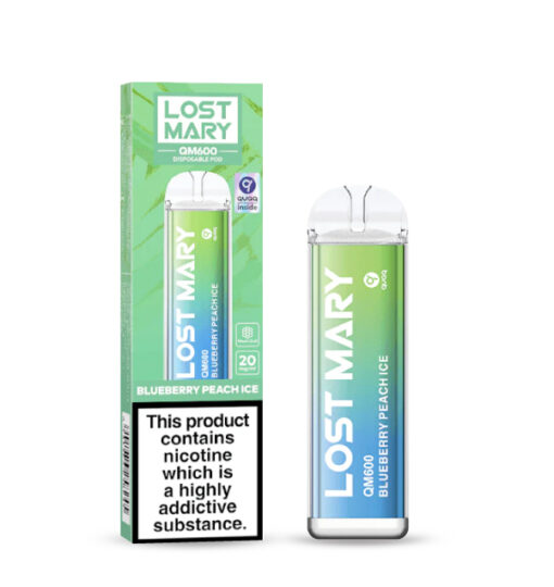 Blueberry Peach ice lost mary qm600 disposable vape