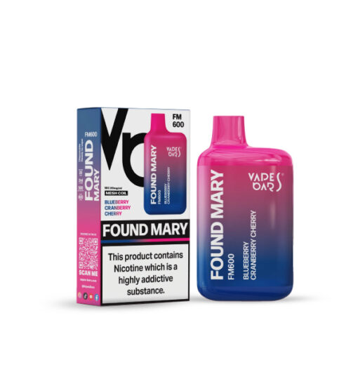 found mary blueberry cranberry cherry 20mg disposable vape