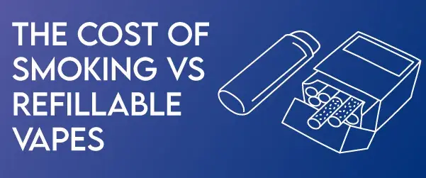 the cost of smoking vs refillable vapes graphic