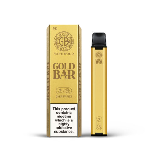 image of cherry fizz gold bar dispaoable vape and box
