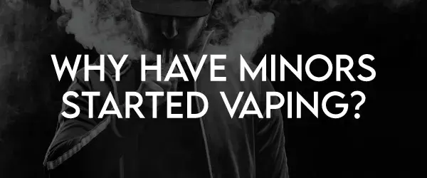 why have minors started vaping? graphic