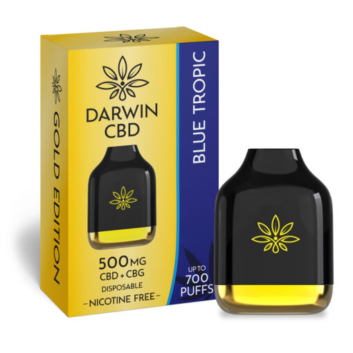image of dasrwin 500mg cbd cbg disposable vape with box