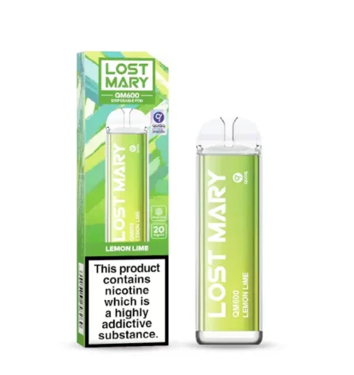 image of lemon lime lost mary with the box green disposable