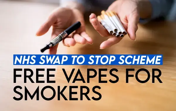 nhs swap too stop scheme free vapes for smokers graphic