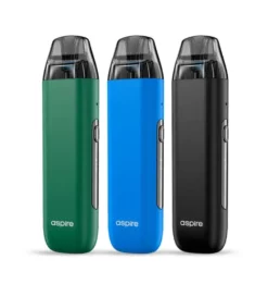 Image of aspire mincan 3 pro in green blue and black vape device