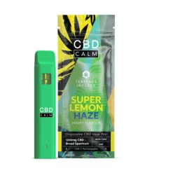 image showing super lemon haze cbd calm cbd cbg disposable vape