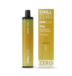 Image showing lemon chill zero 3000 puff 0mg disposable