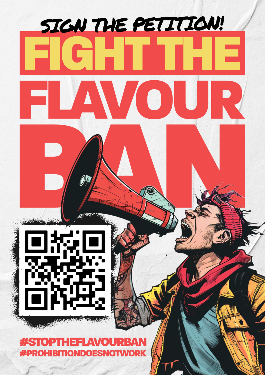 Fight the flavour ban sign the petition graphic